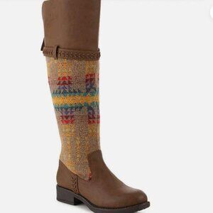 NEW MADDEN GIRL TALL TAN COLORFUL RIDING BOOTS WOMENS